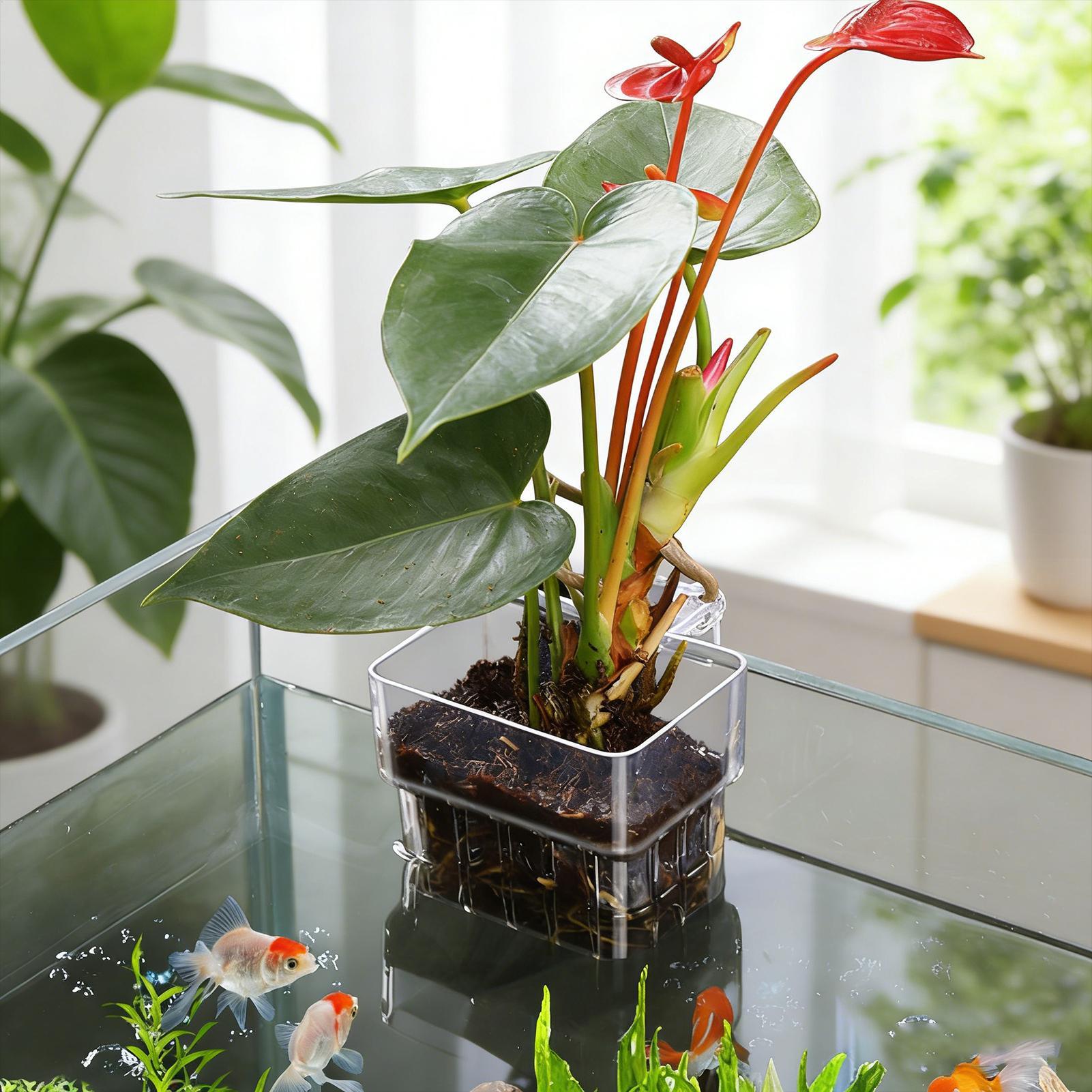 Transparent Hangable Aquarium  - Aquarium Plants Live ulasan dan harga