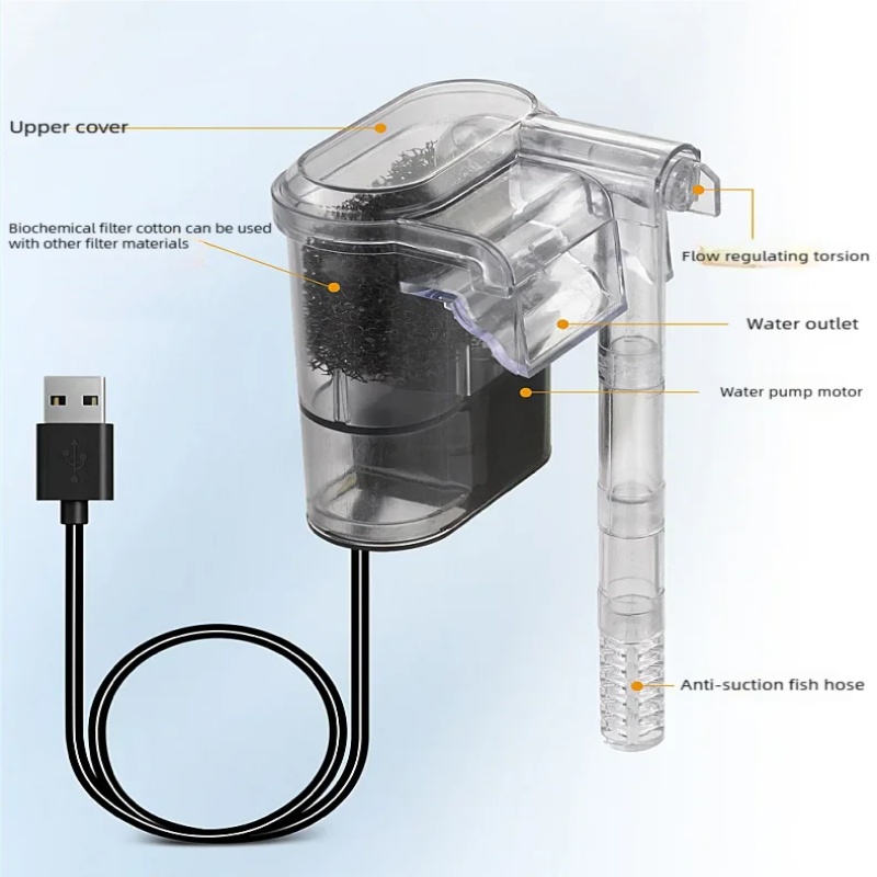 Mini Suspended USB Filter for  - Planted Aquarium Cleaning ulasan dan harga