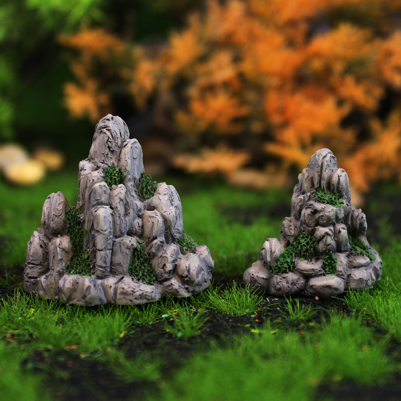 Mini Mountain Miniature Fake S - Aquarium Moss ulasan dan harga