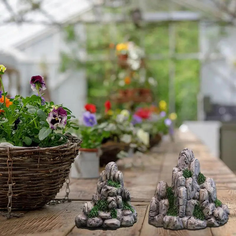 Mini Mountain Miniature Fake S - Aquarium Moss ulasan dan harga