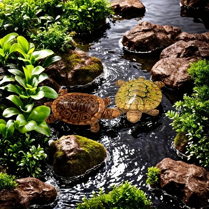 6 Mini Turtle Statues for Aqua - Aquarium Moss ulasan dan harga