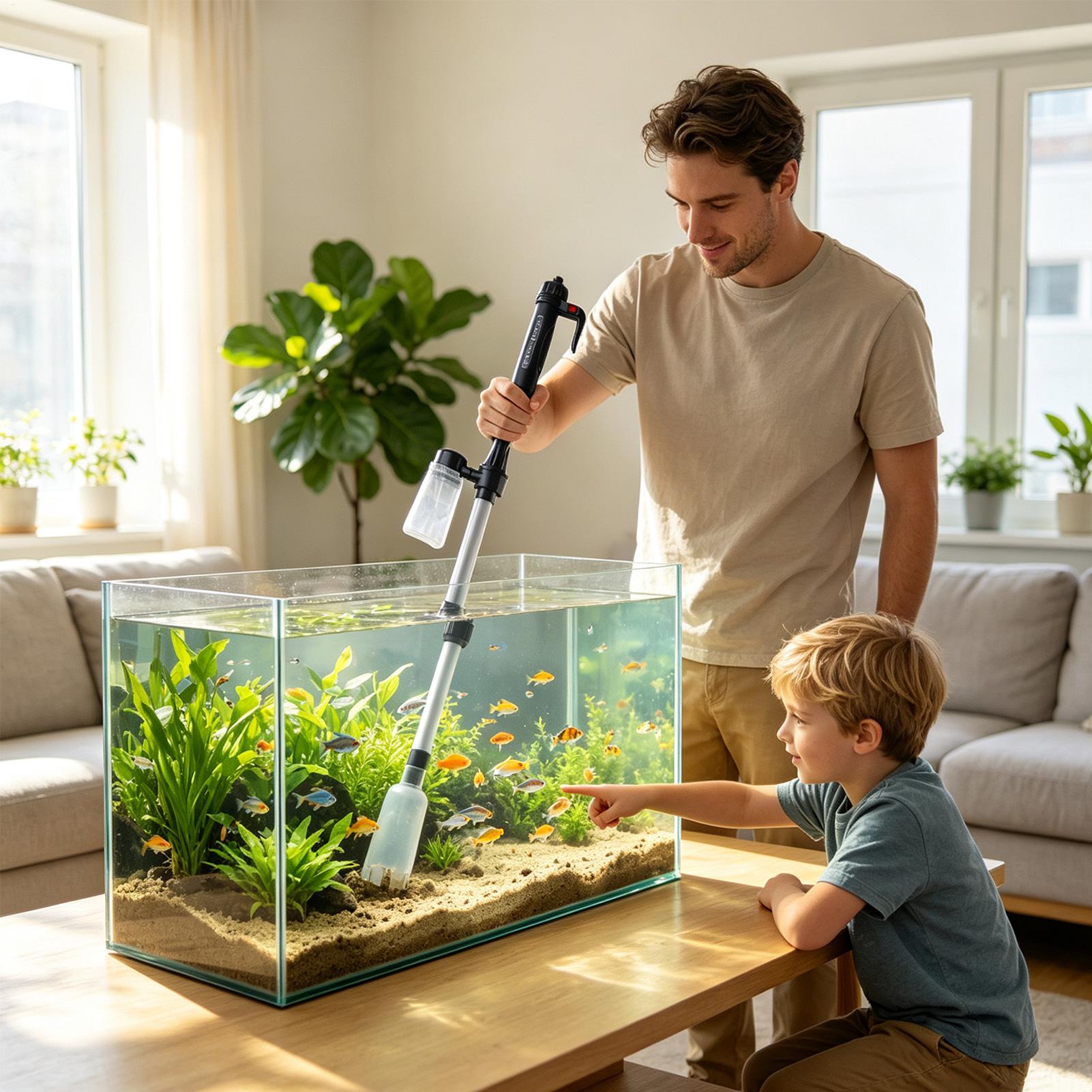 Aquarium Vacuum Gravel Cleaner - Planted Aquarium Cleaning ulasan dan harga