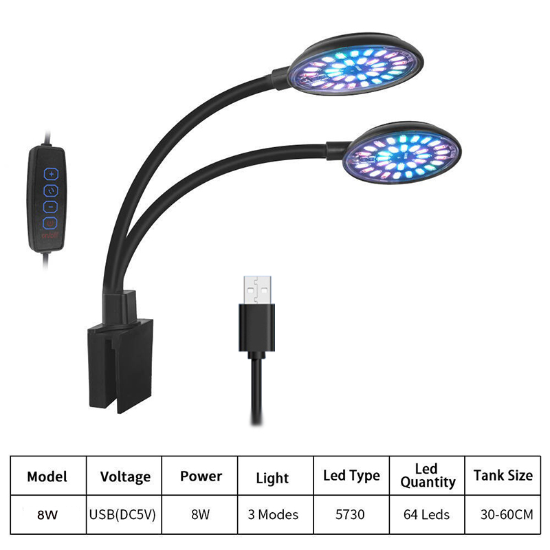 USB Aquarium LED Light Fish Ta - Aquarium Plant Light ulasan dan harga