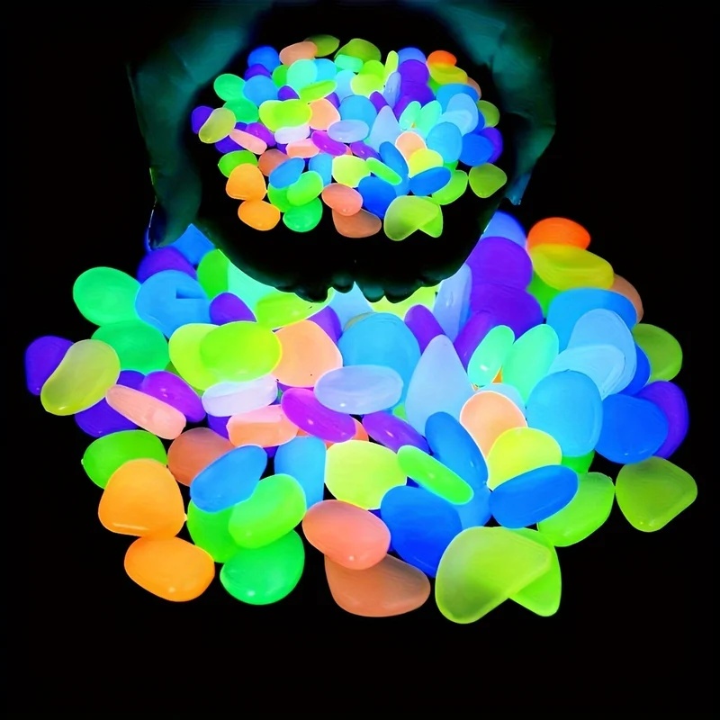50-200pcs Glow in The Dark Peb - Plant Aquarium Pot ulasan dan harga