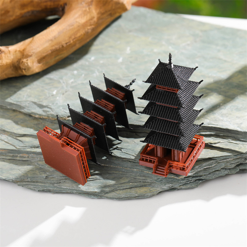 Mini Pagoda Statue Ancient Bui - Aquarium Moss ulasan dan harga