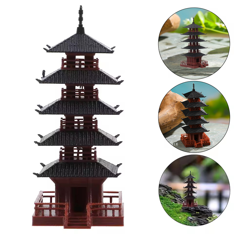 Mini Pagoda Statue Ancient Bui - Aquarium Moss ulasan dan harga