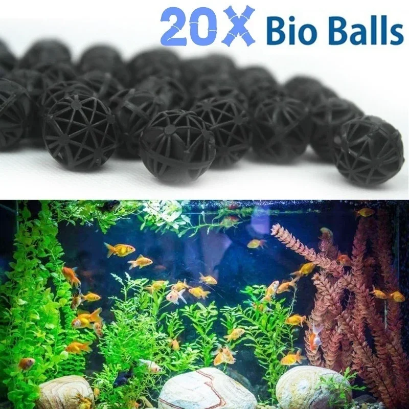 20Pcs 16mm Aquarium Bio Balls  - Aquarium Planted Tank Filter ulasan dan harga