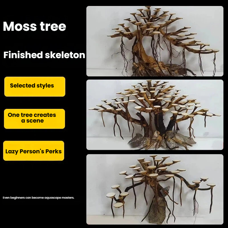 Aquarium Landscaping Moss Tree - Aquarium Driftwood ulasan dan harga