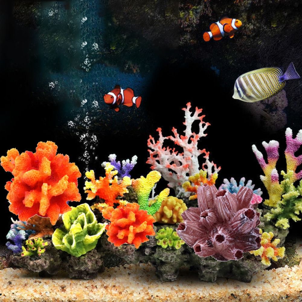 Colorful 1PC Lifelike Artifici - Aquarium Plant Substrate ulasan dan harga