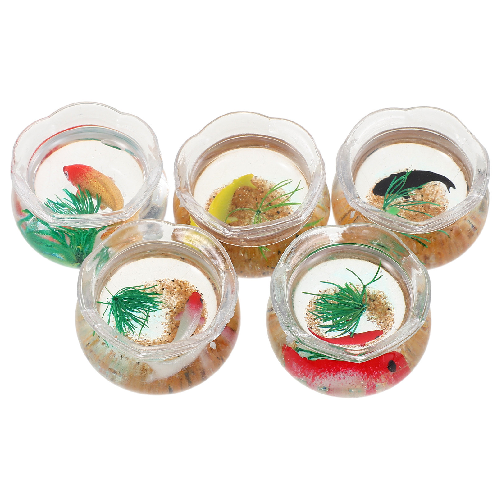 5Pcs Mini Fish Bowl Realistic  - Planted Tank ulasan dan harga
